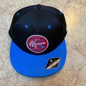 Dome Headwear Herrera Esteli Premium Cigars Snapback Hat Black Blue Drew Estate